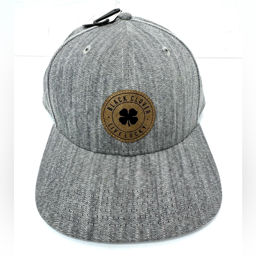 New Black Clover Live Lucky TopGolf Lucky Snap Back Flex Fit Adjustable Hat Gray